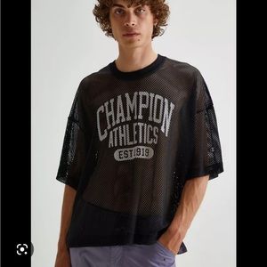 Champion athletics mesh jersey large black